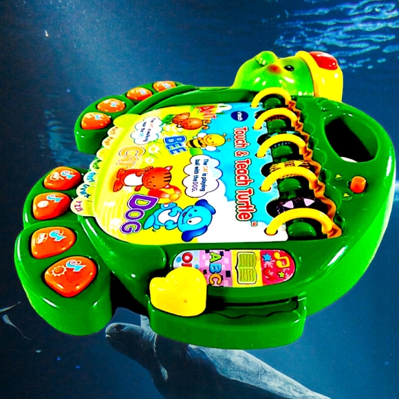 Vtech Touch and Teach Turtle Learning Phonics Numbers Reading Story Book - Picture 3 of 10